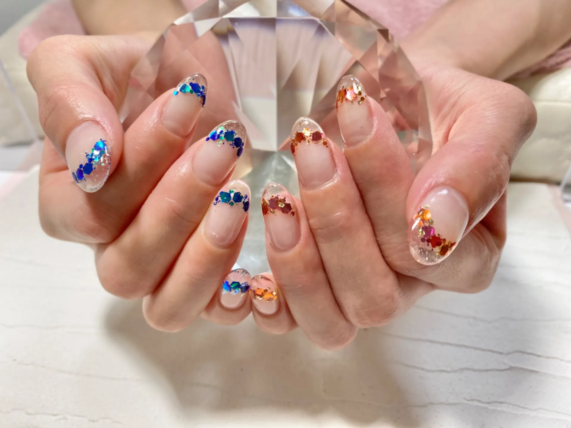 先端クリアなニュアンスホログラム♡