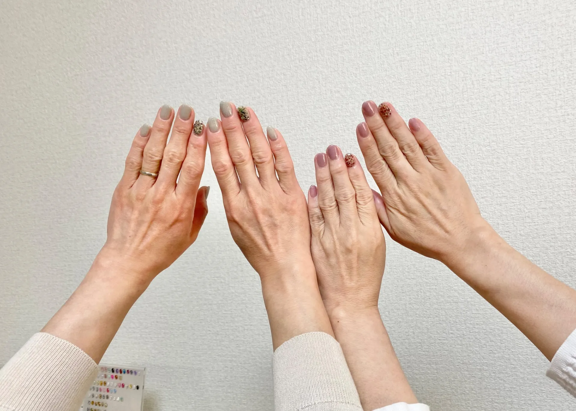 仲良しドライフラワーネイル♡