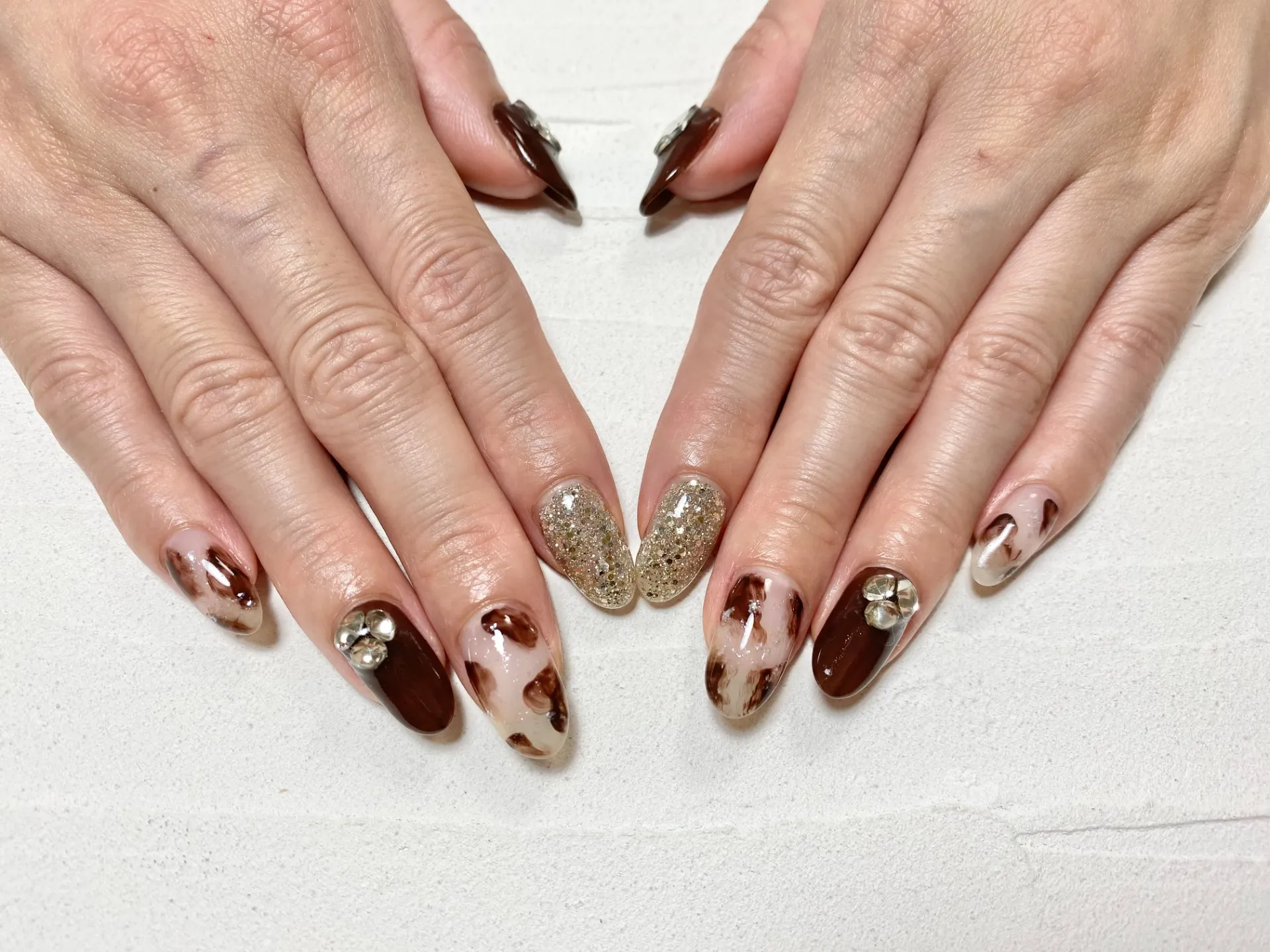 ブラウンなタイダイ柄🤎